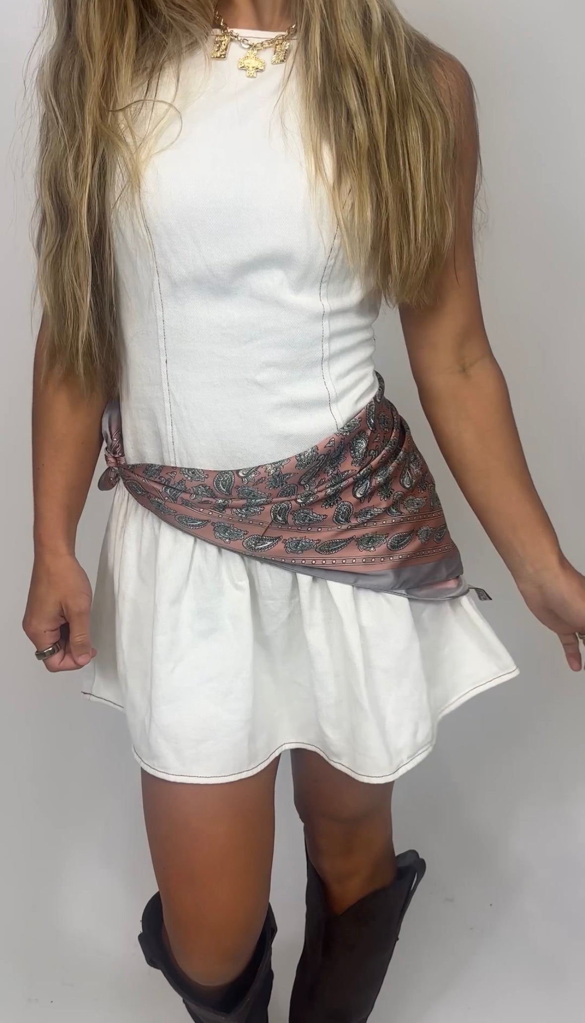 Indi Pink Paisley Silky Bandana