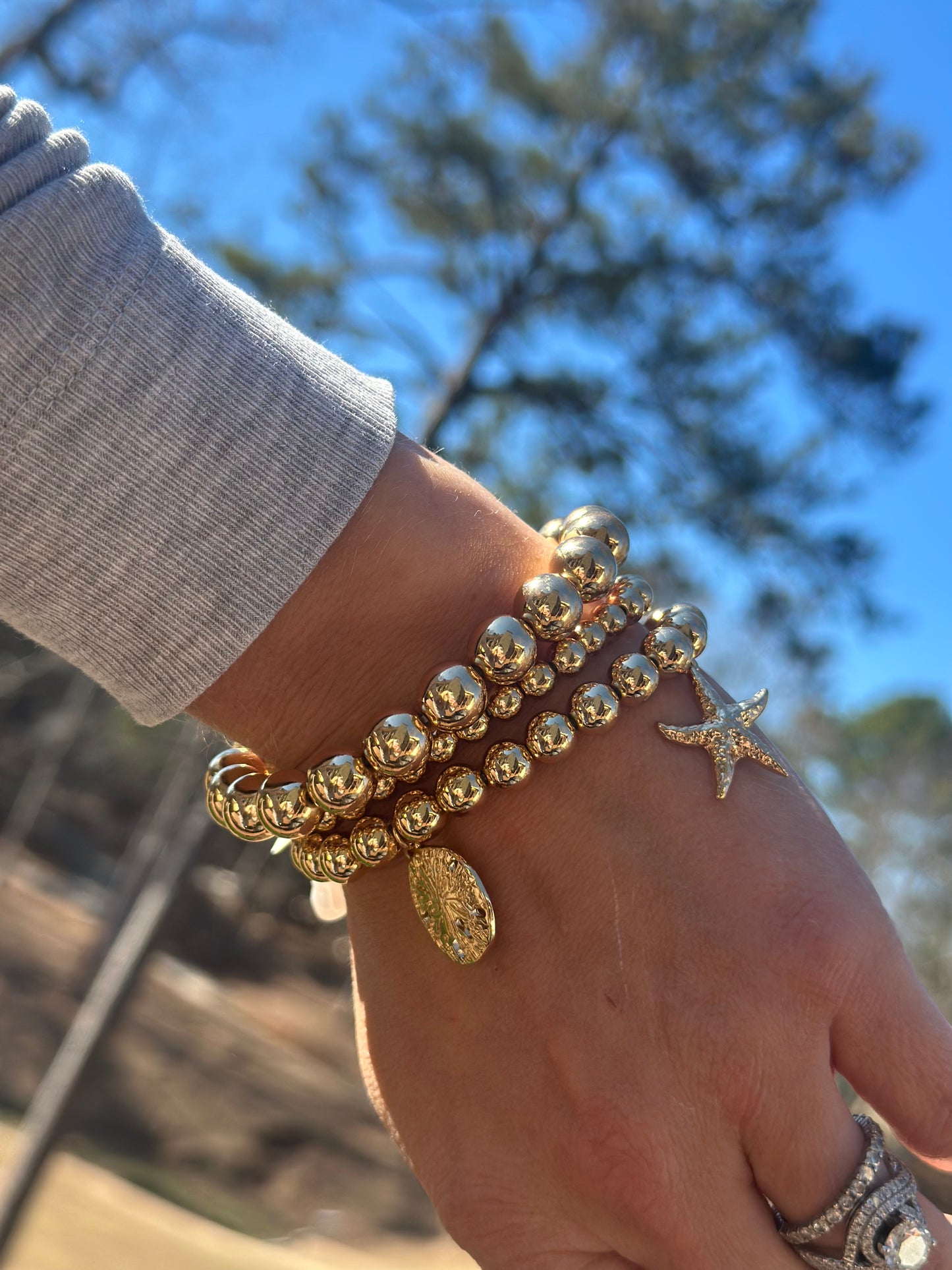 Shell Charm Bracelet Set