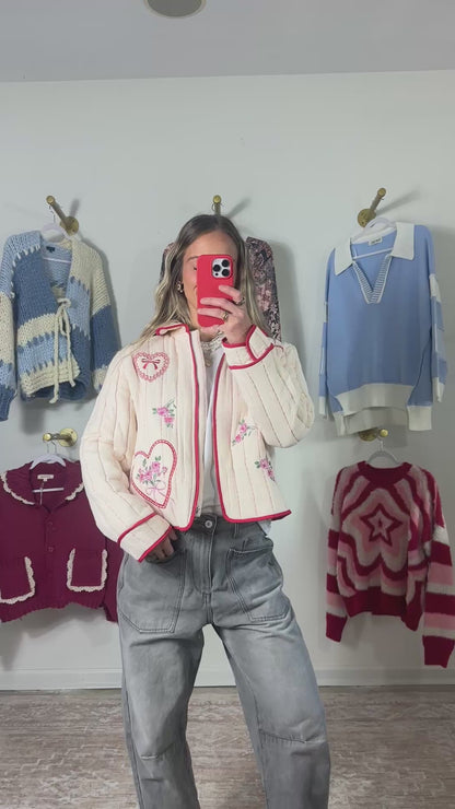 Amelia Embroidered Quilted Jacket