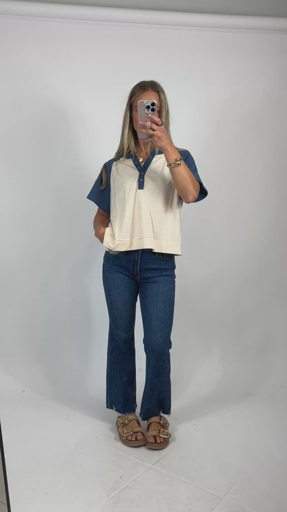 Midnight Fringe Hem Crop Jeans | August Moon Boutique